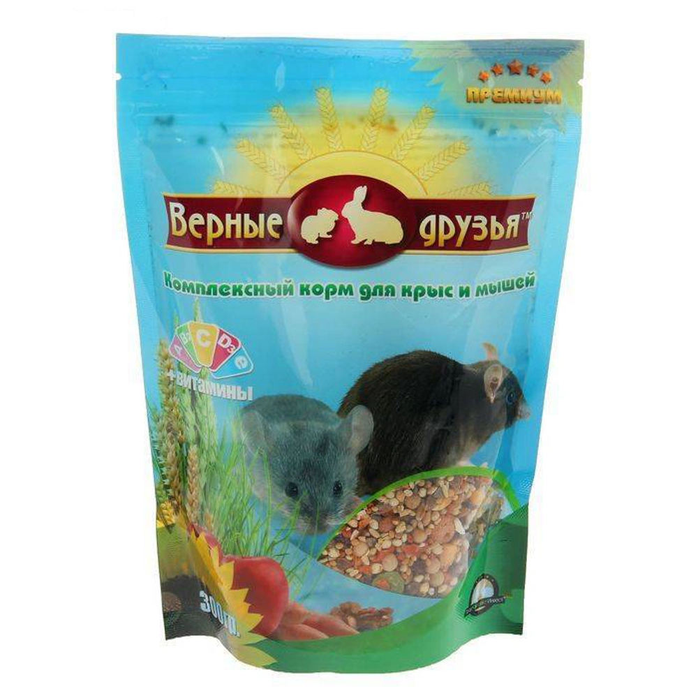 Верные друзья 300г Корм д/крыс и мышей 