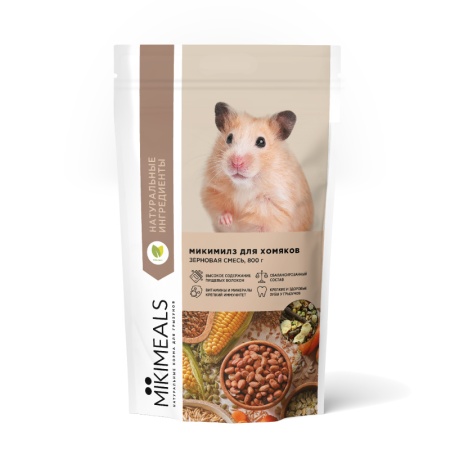 Mikimeals 800г Корм д/хомяков Зерновая смесь